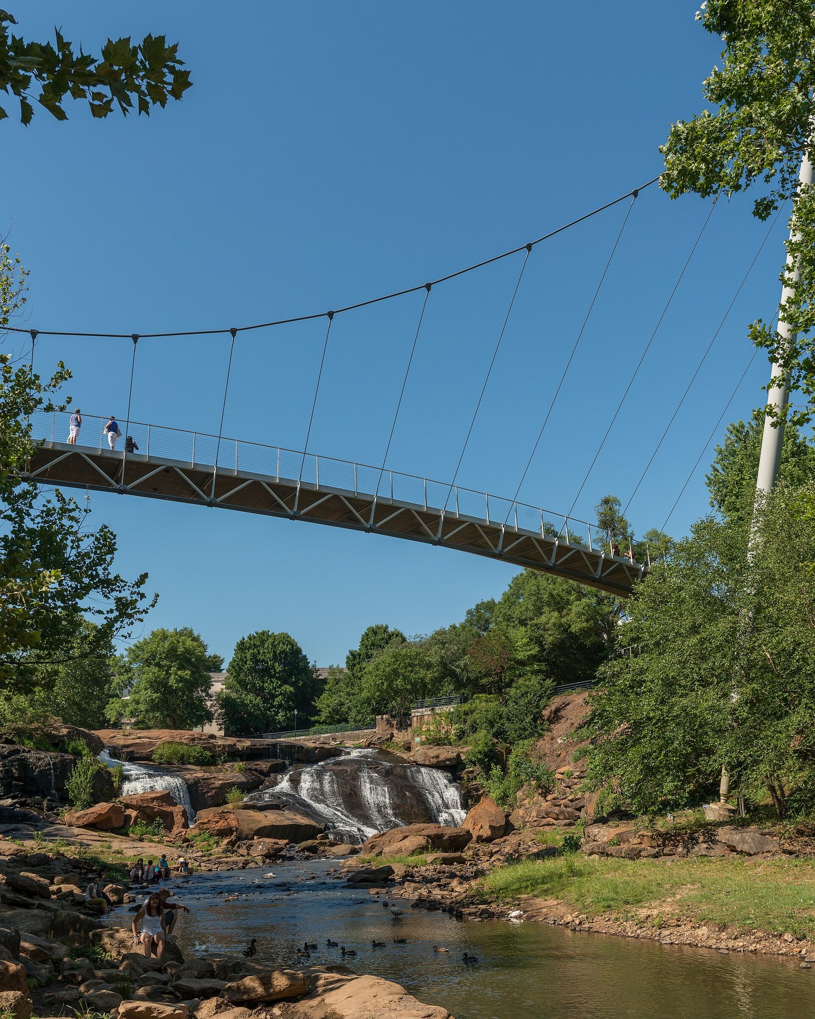 Liberty Bridge at Falls Park on the Reedy in downtown Greenville SC